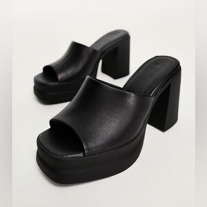 ASOS Platform mules black chunky mules sandals